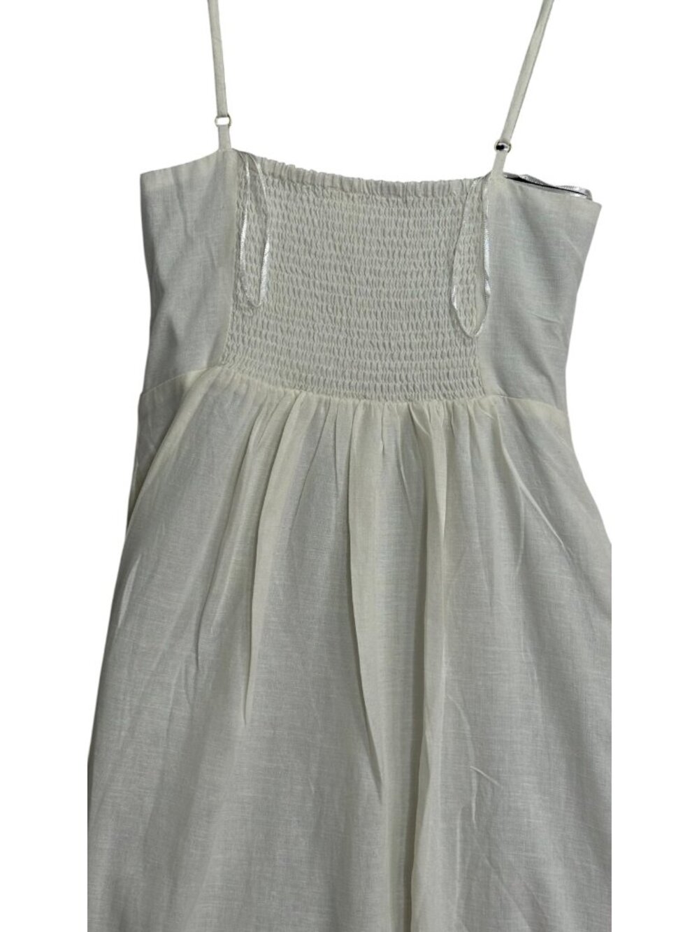 L*Space Mabel Maxi Dress Small Cream Linen Blend Cutout Tie Front NWT - Picture 5 of 10